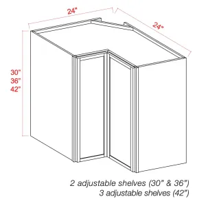 24" Wide Wall Easy Reach Cabinet - Shaker Slim