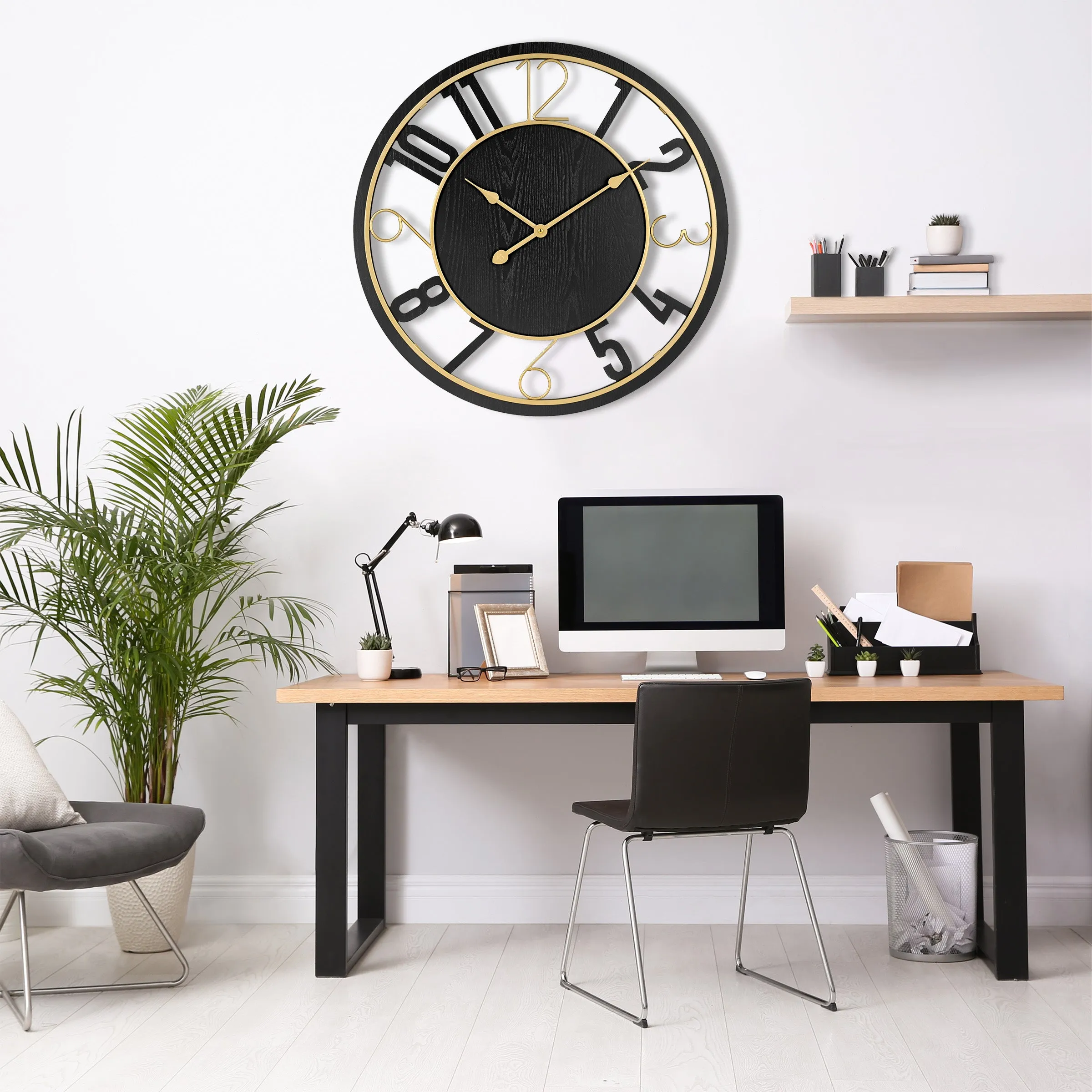 24" Wooden Wall Clock (Numeral)