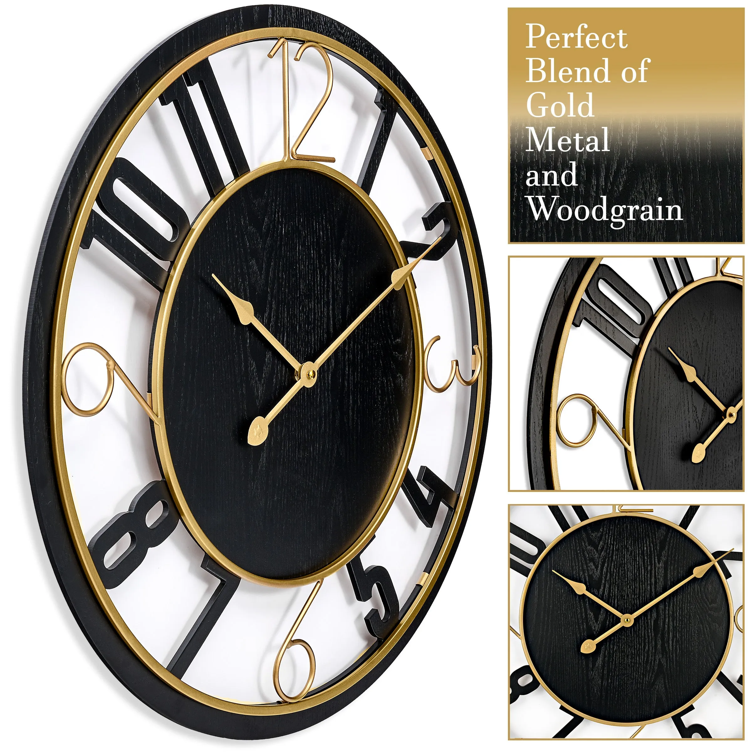 24" Wooden Wall Clock (Numeral)