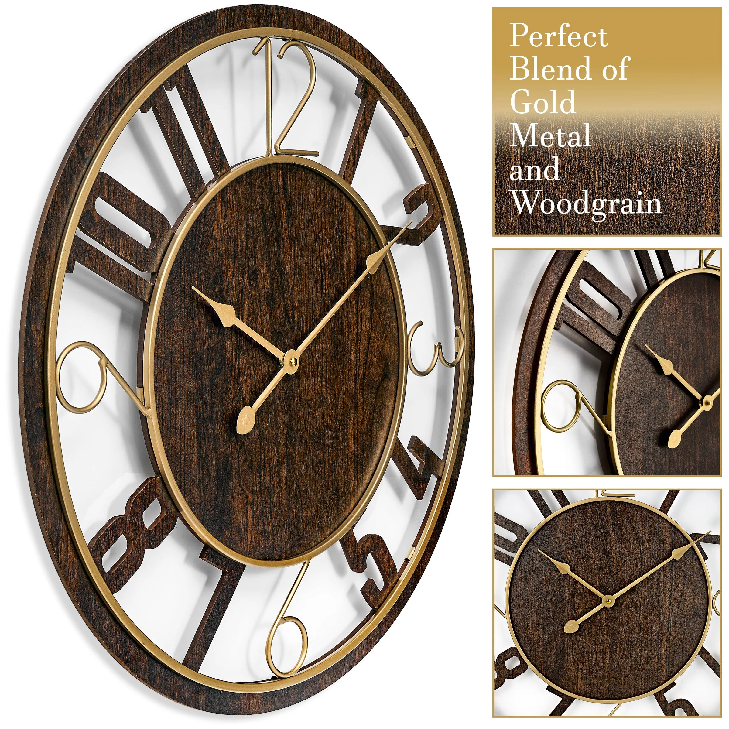 24" Wooden Wall Clock (Numeral)