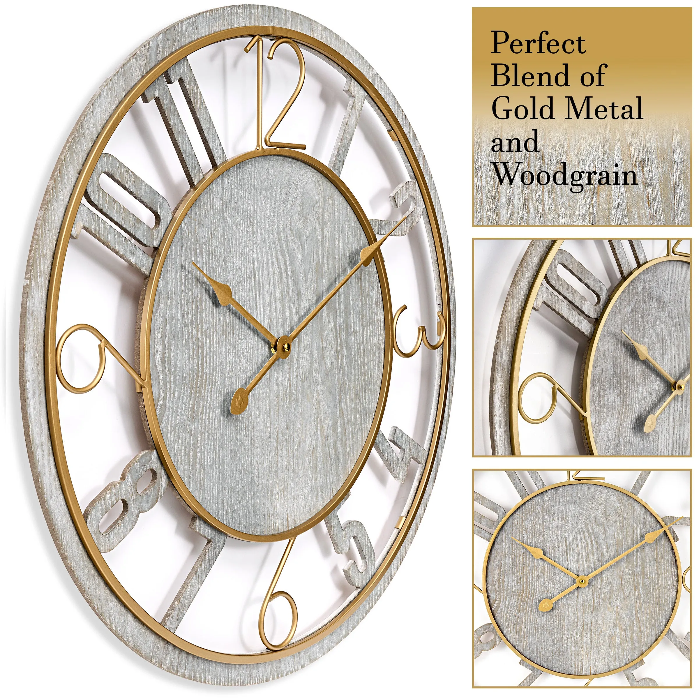 24" Wooden Wall Clock (Numeral)