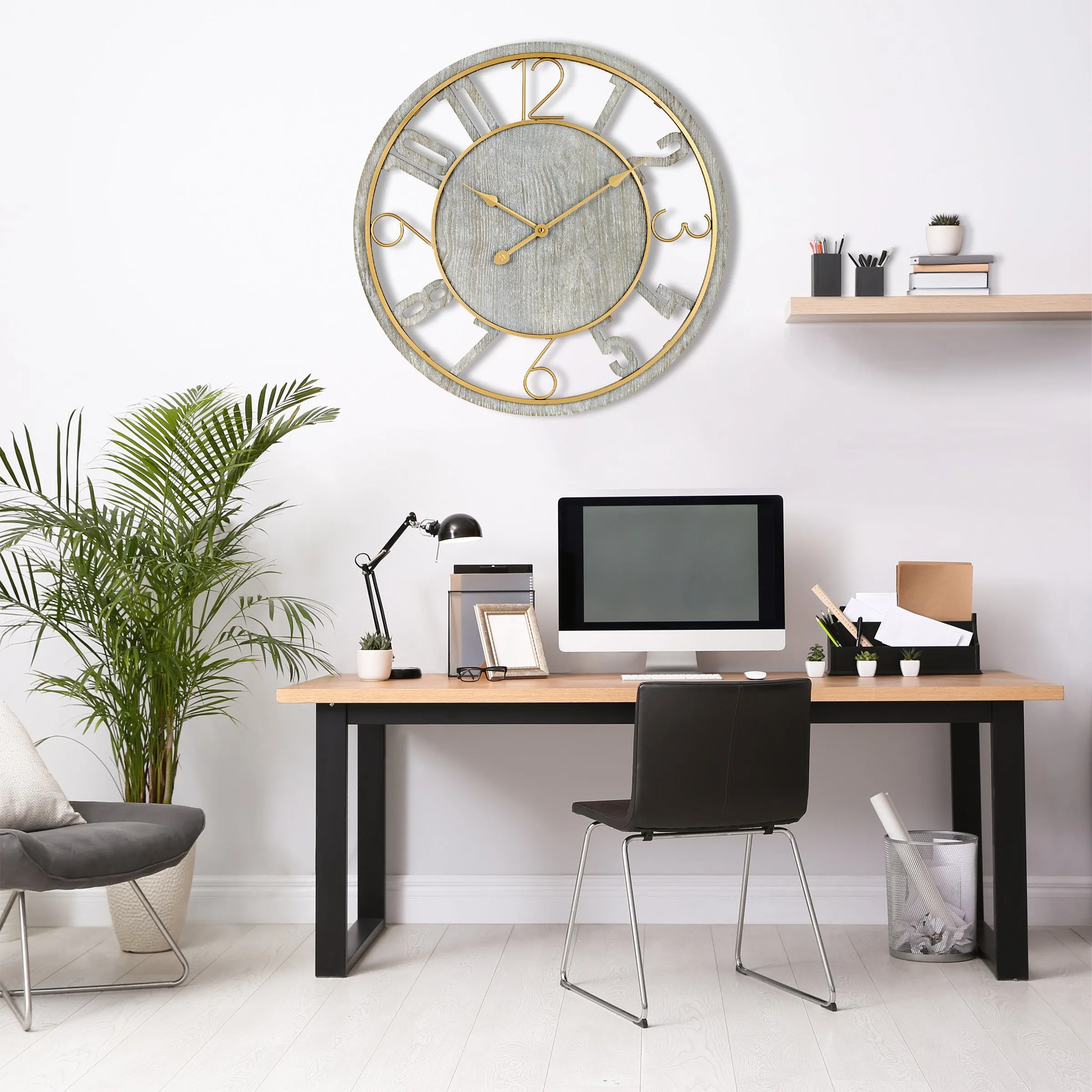 24" Wooden Wall Clock (Numeral)