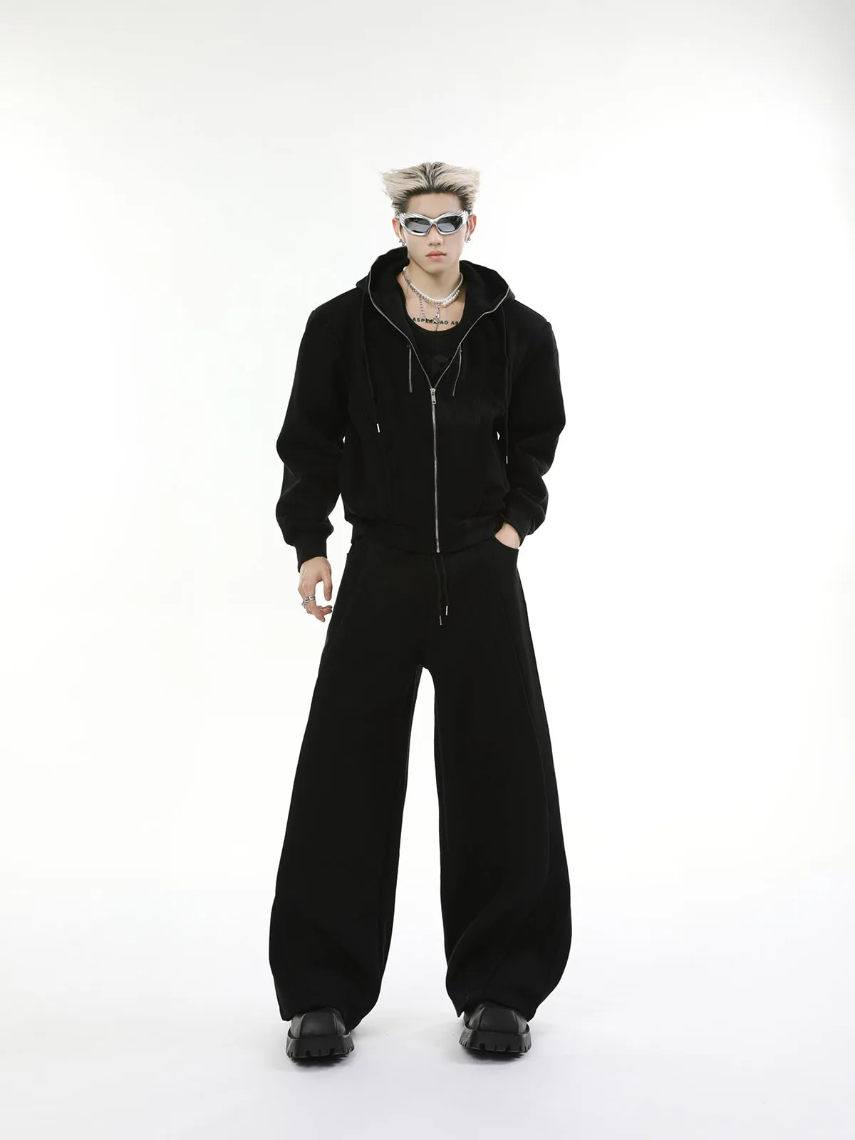 【24s Nov.】Solid Color Hooded Sweatshirt Jacket   Casual Pants Sports Suit