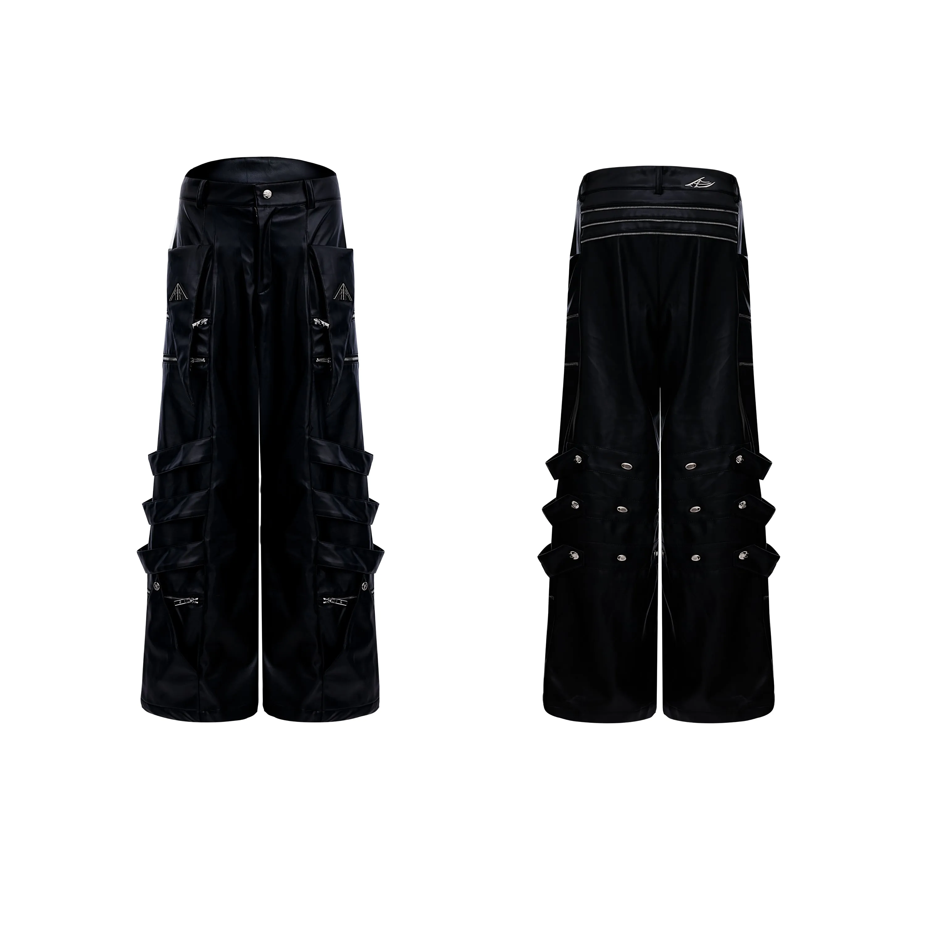 【24s Oct.】Layered Punk Leather Pants