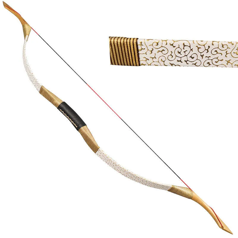 🎯25-55lbs Traditional Recurve Bow Longbow Mongolian Horse