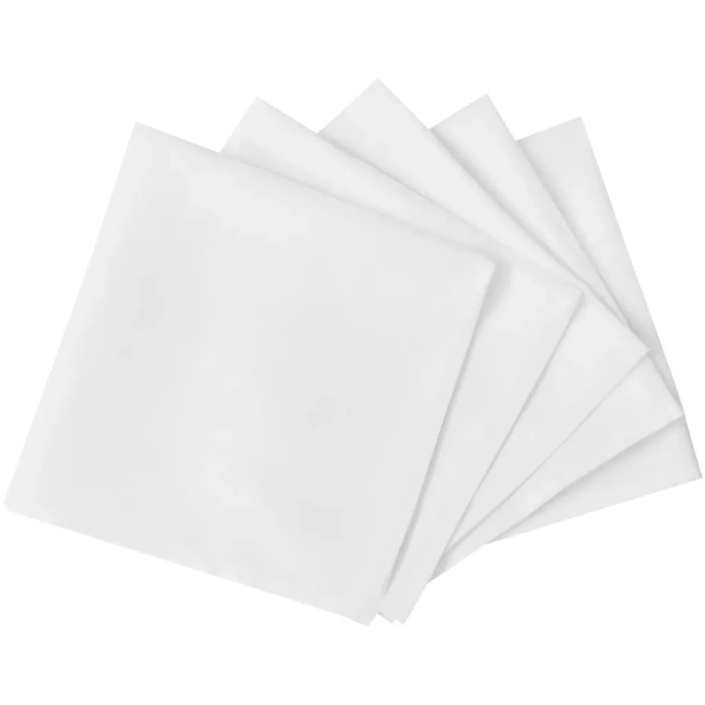 25 Dinner Napkins White 50 x 50 cm