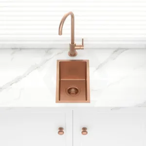 250x450x215mm Rose Gold PVD Kitchen Sink Stainless Steel 304 Single Bowl Top/Undermount