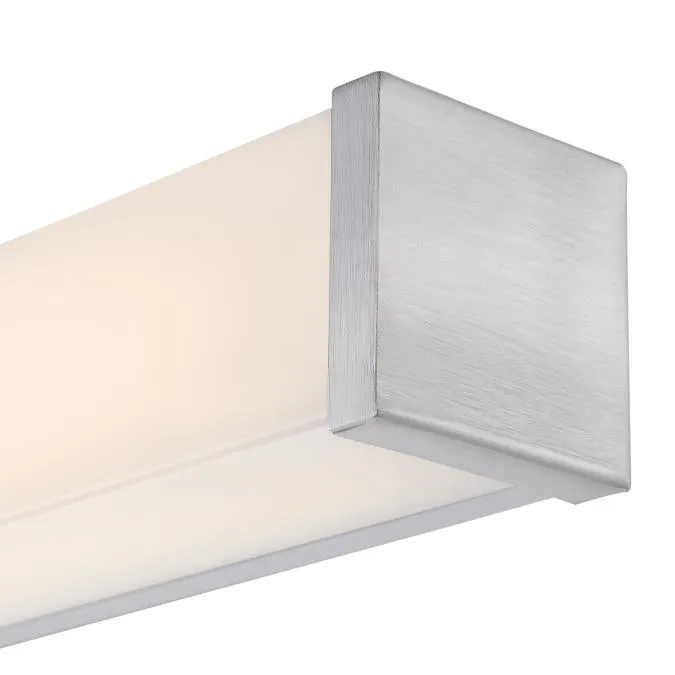 25W Dermot 1 Light LED Wall Fixture, Brushed Nickel Finish