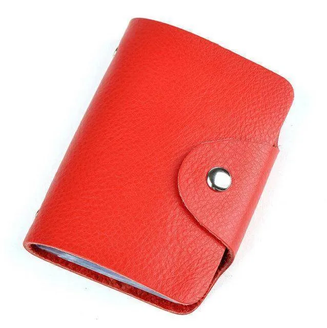 26 slot, Genuine leather business card case bag credit card holder