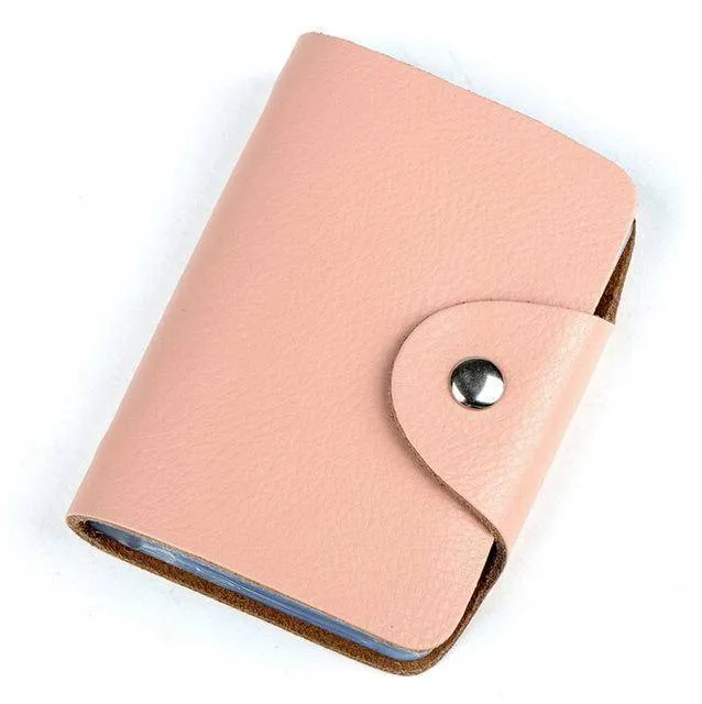 26 slot, Genuine leather business card case bag credit card holder