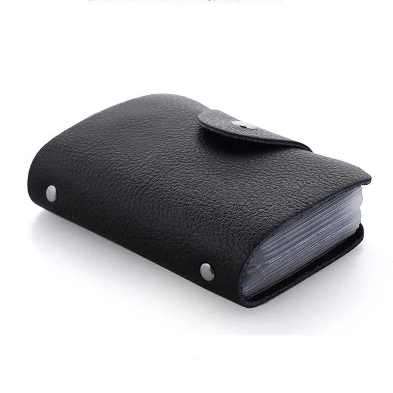 26 slot, Genuine leather business card case bag credit card holder