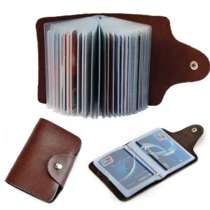 26 slot, Genuine leather business card case bag credit card holder