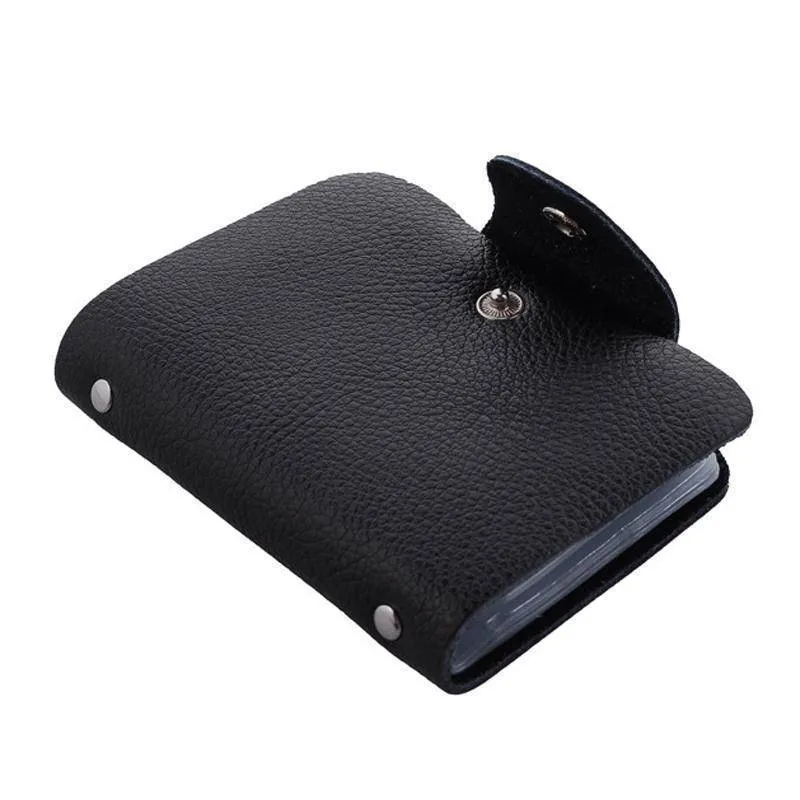 26 slot, Genuine leather business card case bag credit card holder