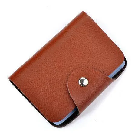 26 slot, Genuine leather business card case bag credit card holder