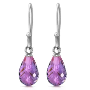 2.7 Carat 14K Solid White Gold Boisterous Amethyst Earrings