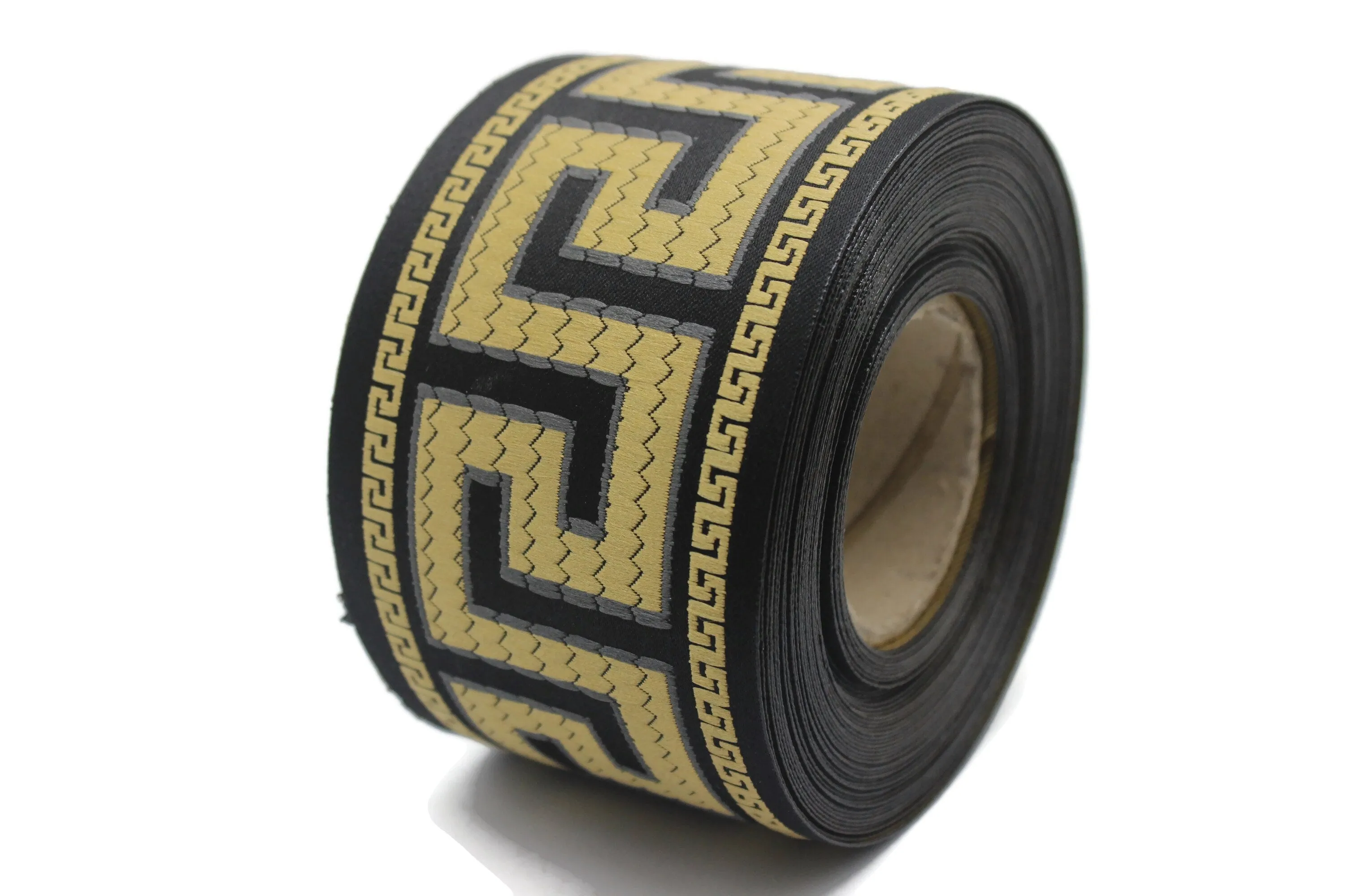 2.75" Greek Key Embroidered Drapery Trims, 70mm Jacquard Trims, Sewing Trim, Curtain trims, Jacquard Ribbons, Drapery Banding 70005 C03