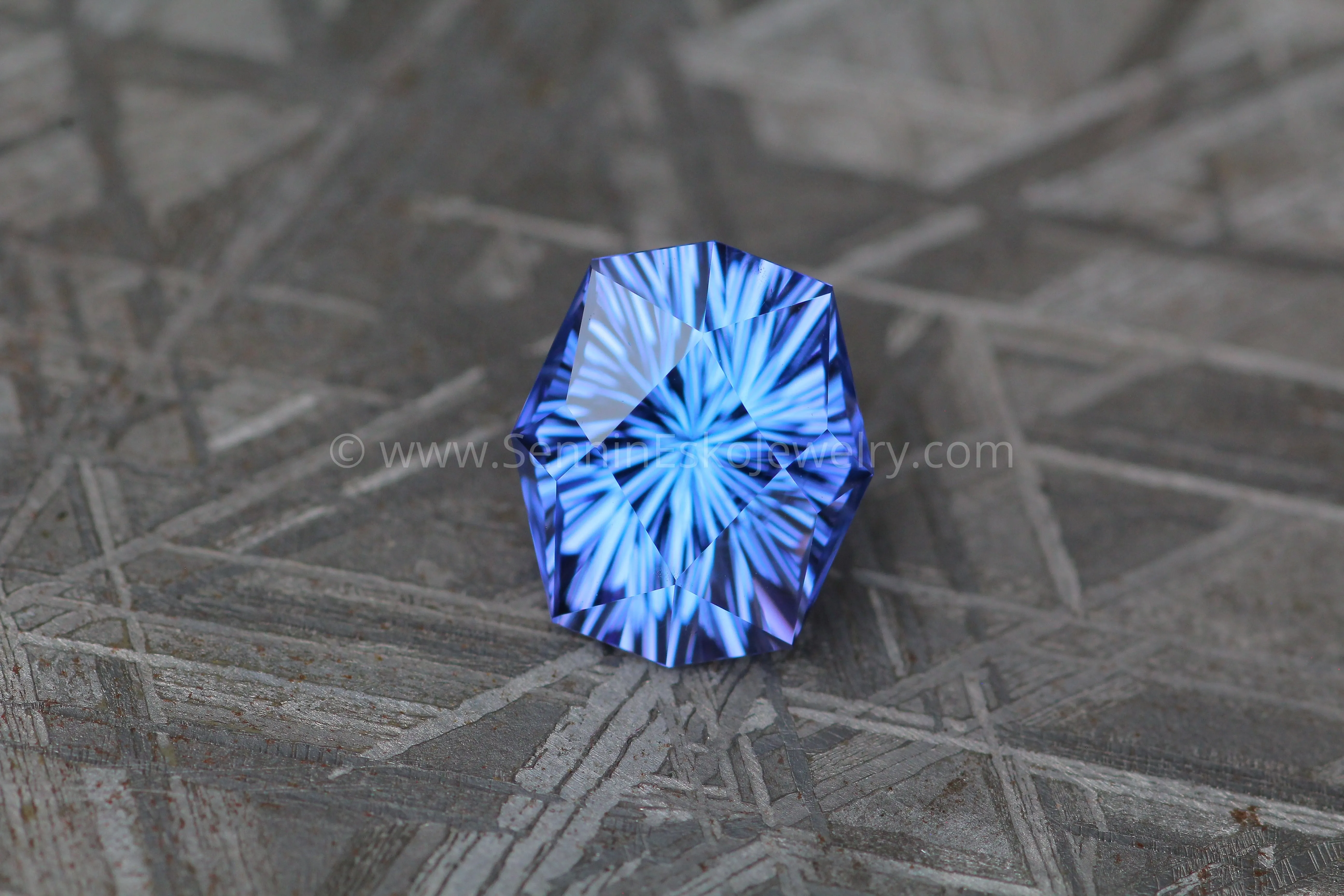 2.8 Carat Blue/Purple Tanzanite Octagon/Cushion - 9.7x8.2mm - Fantasy Cut