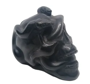 287G Obsidian Crystal Medusa Skull