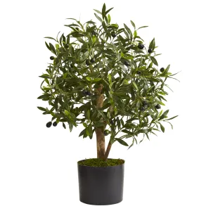 29" Artificial Olive Tree - Low Maintenance, Life-Like & Vibrant Silk Trees For Busy People.