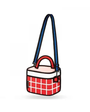 2d Handbag Checkered Red