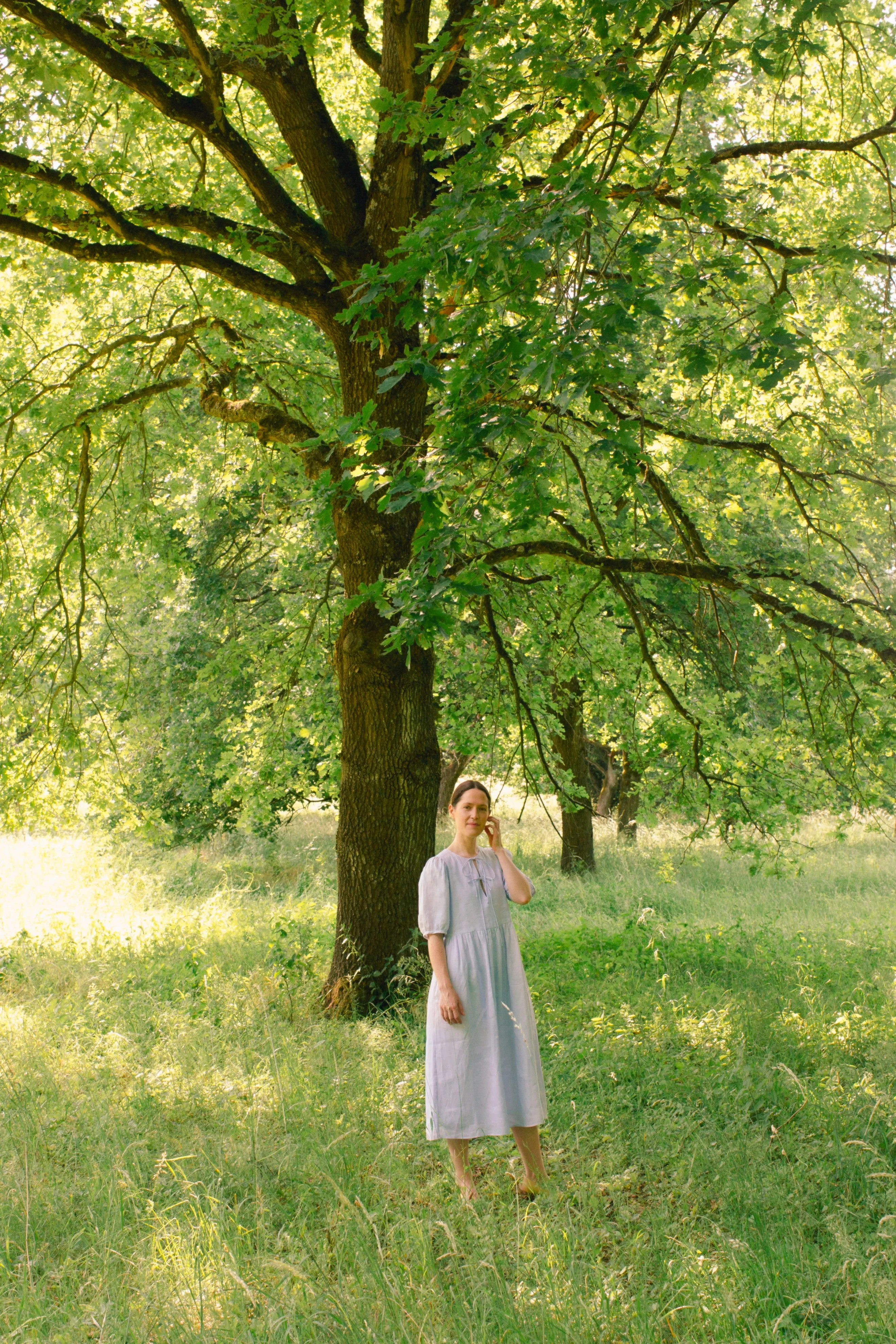 2nd / Double Tie Dress -- Linen