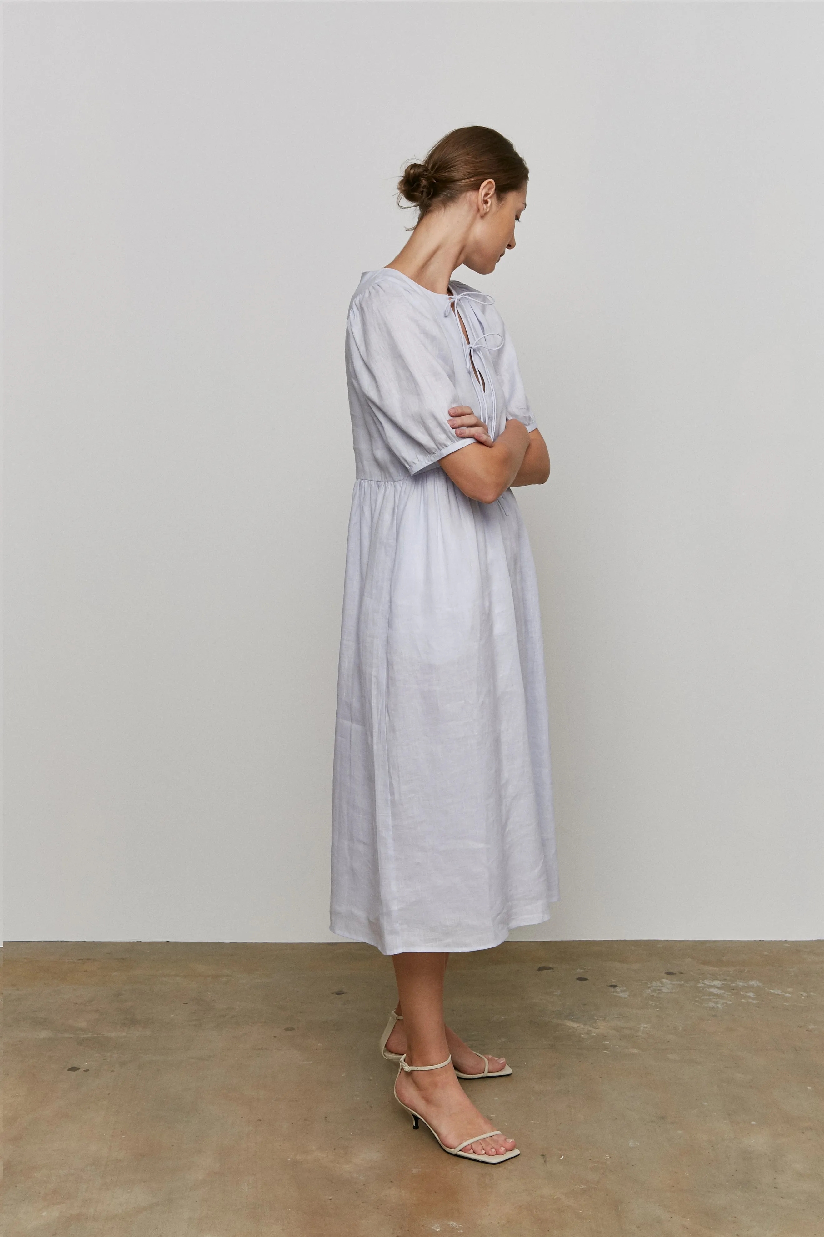 2nd / Double Tie Dress -- Linen