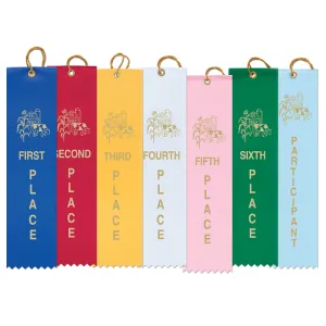 2" X 8" Stock Square Top Fair Award Ribbon