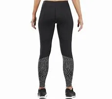 2XU Reflective Run Mid Rise Full Length Tights - Womens - BLK/SGR