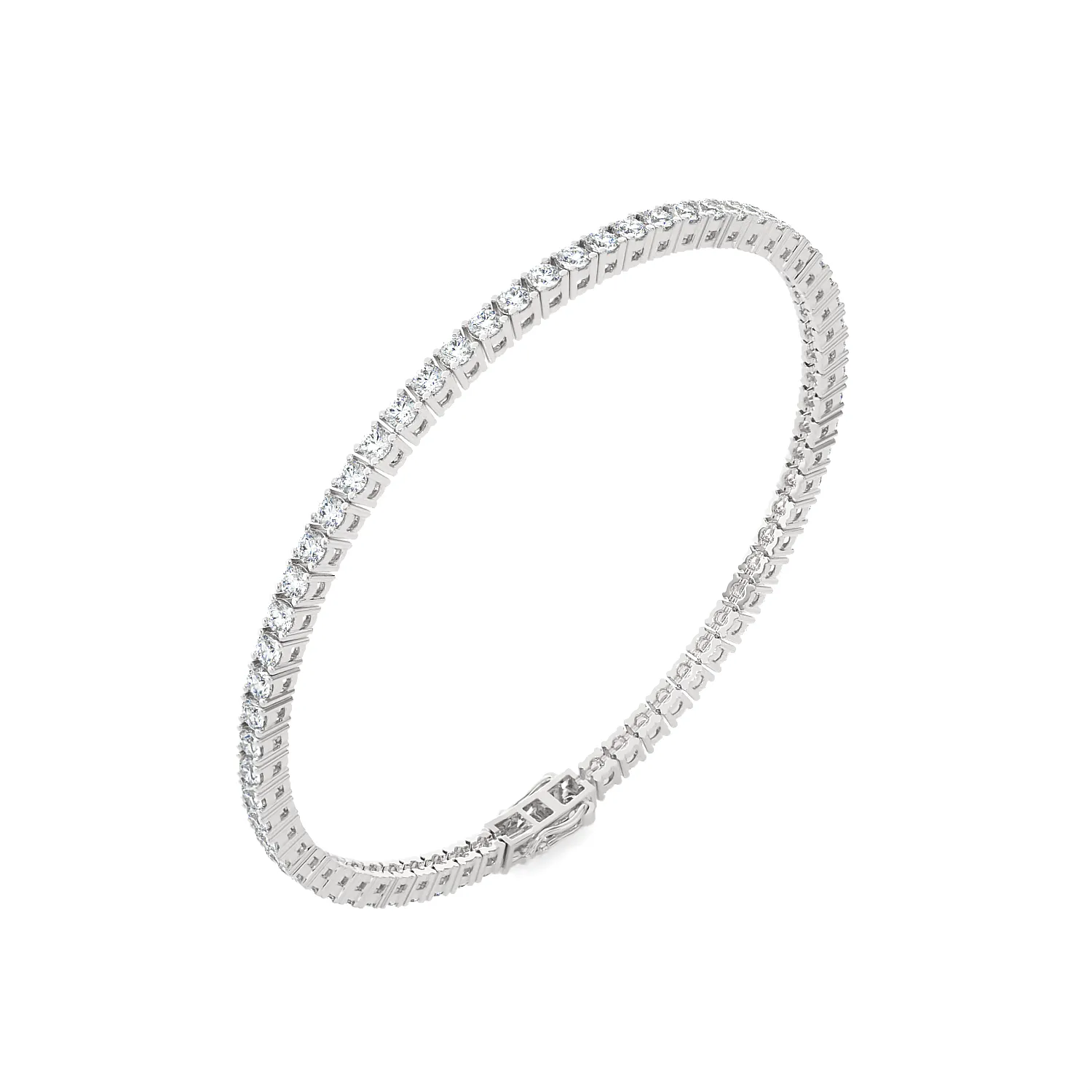 3 3/4 ctw Round Lab Grown Diamond Tennis Bracelet