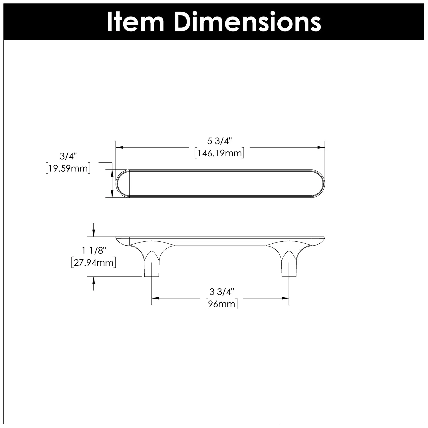 3-3/4 inch (96mm) Maven Pull