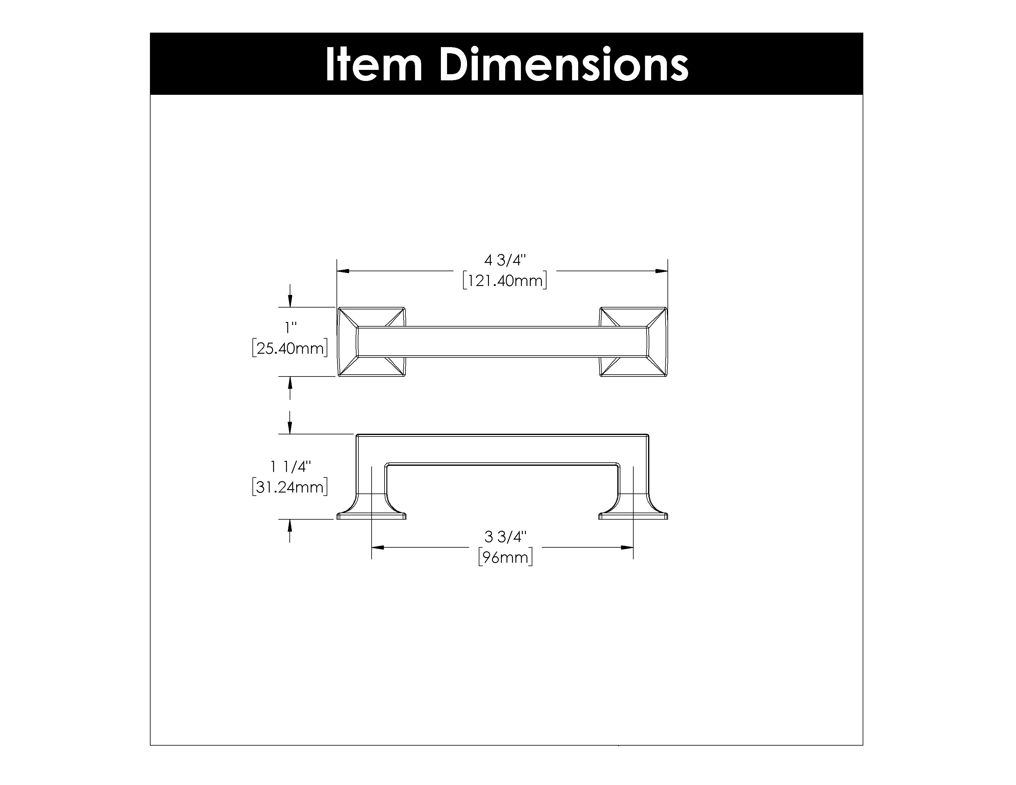 3-3/4 inch (96mm) Studio Pull