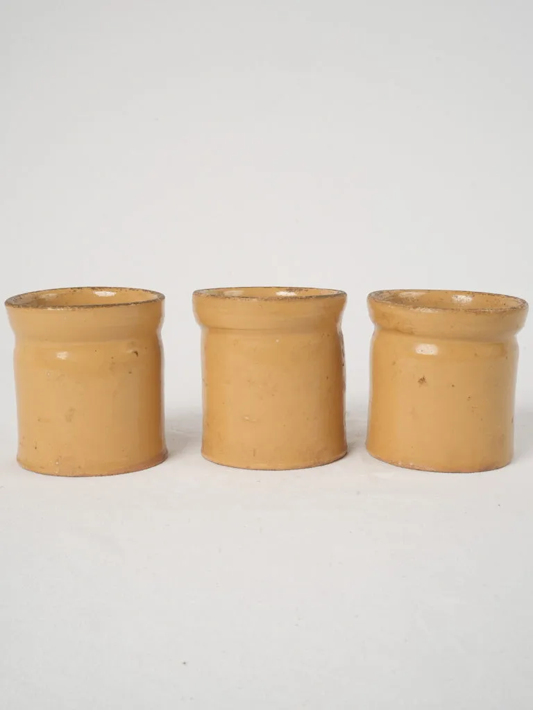 3 Antique French Pots à Confiture" (Jam Jars), Savoie, 4"