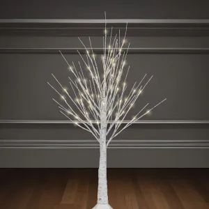 3' Lit Winter White Birch Tree