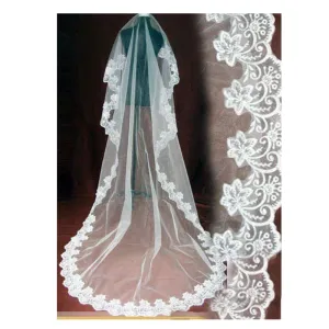 3 Meters 5 Meters Long Cathedral Elegant Bridal Veil Velos de Novia