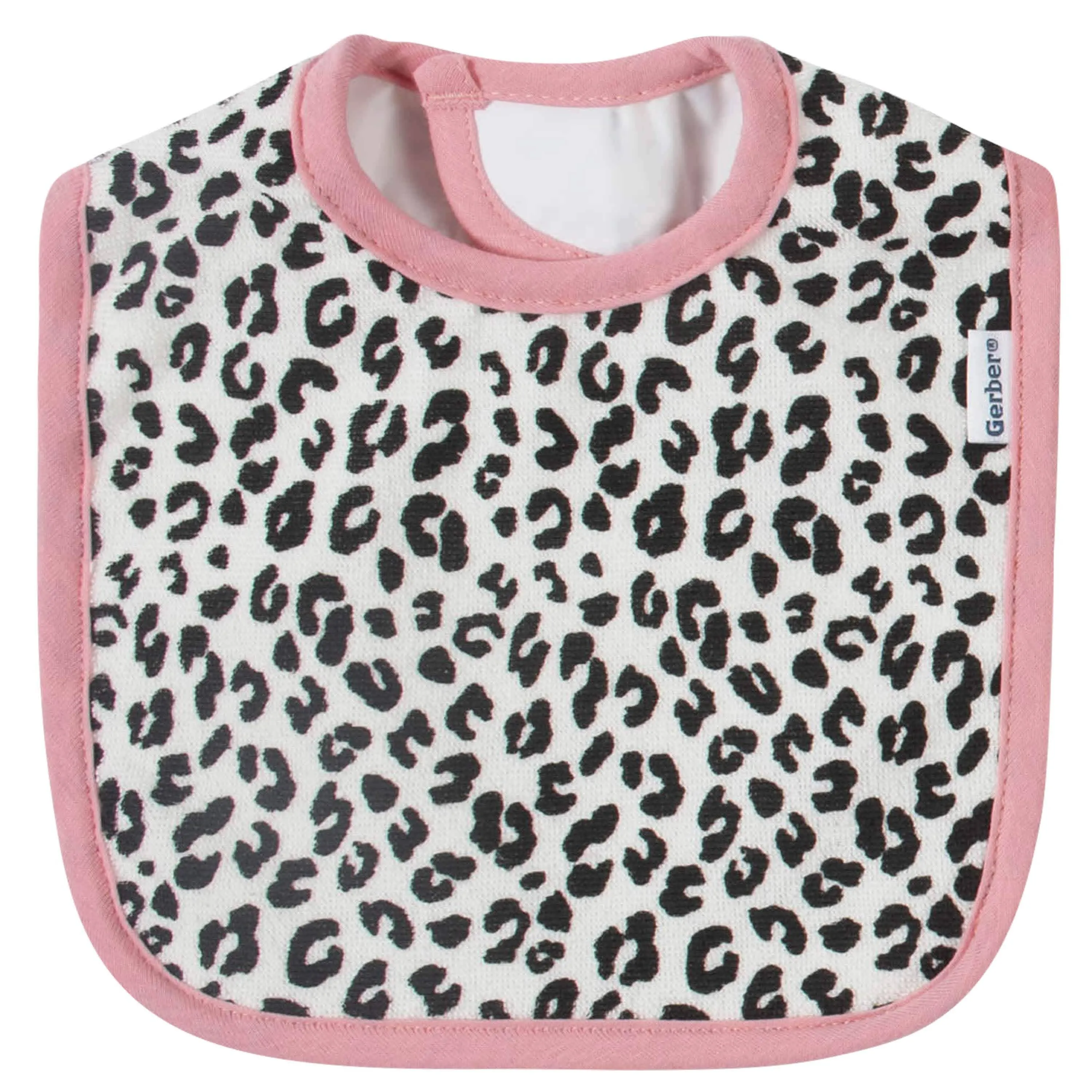 3-Pack Girls Leopard Bibs