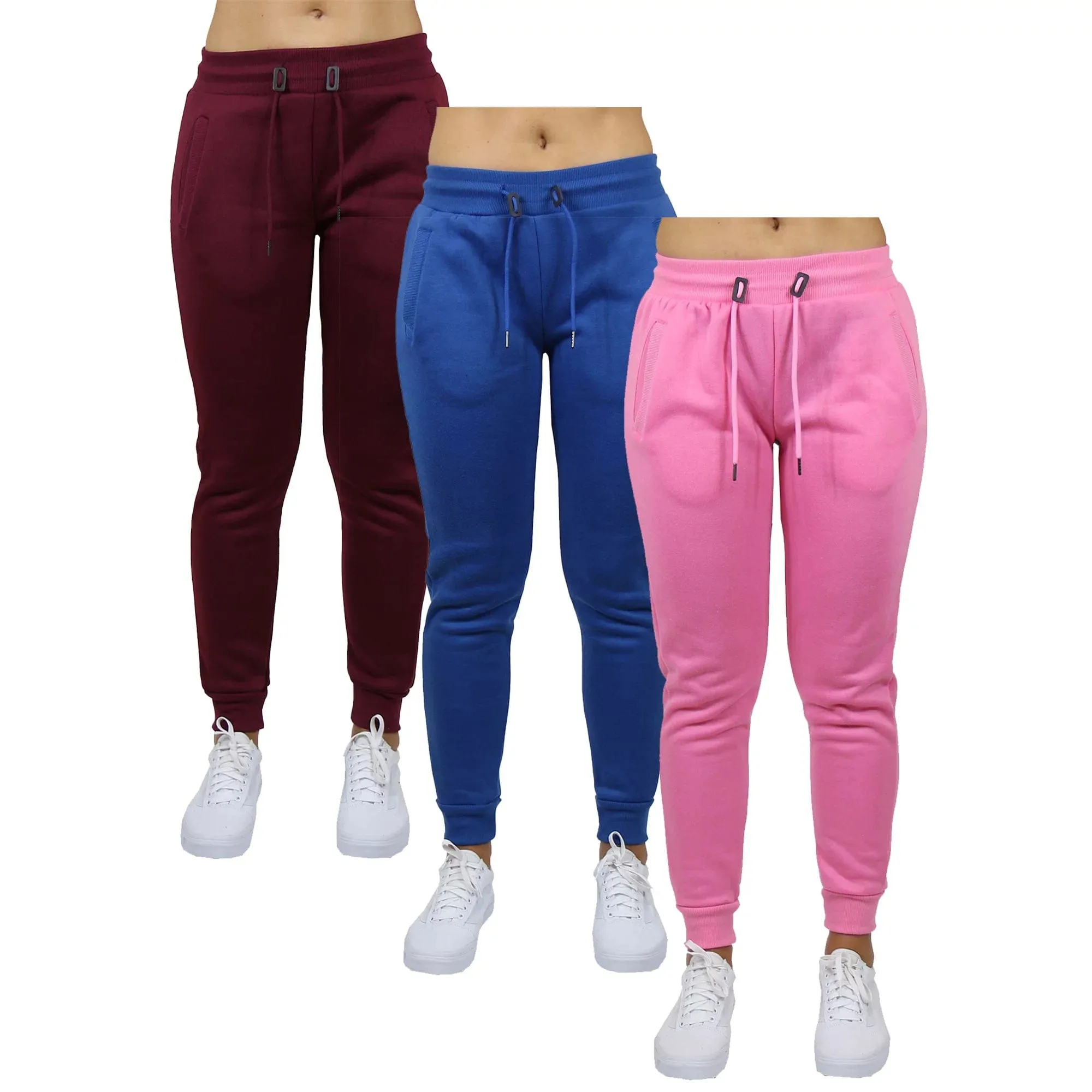 3-Pack Women's Classic Fleece Jogger Sweatpants (Sizes, S-3XL)