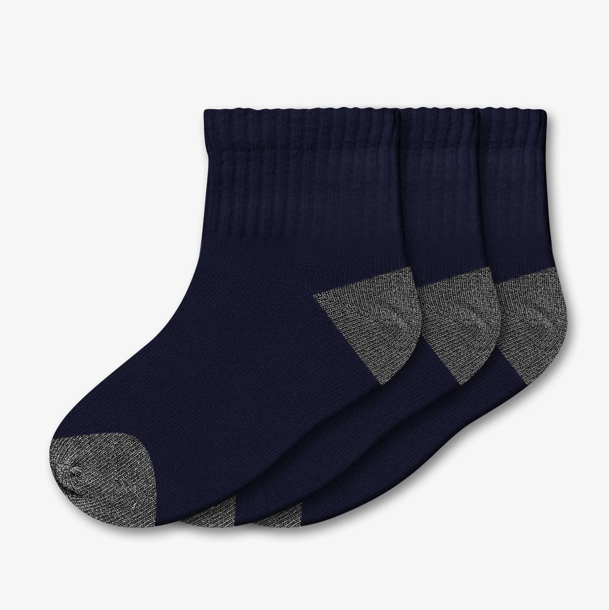 3 Pair Athletic Quarter Socks – Style: 614