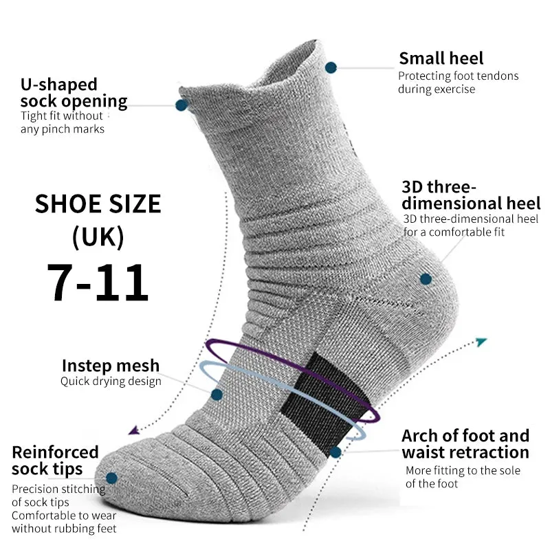 3 Pairs Anti-Slip Sports Socks for Men and Women