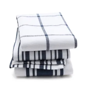 3-Piece Organic Cotton Kitchen Towel Set | Blue