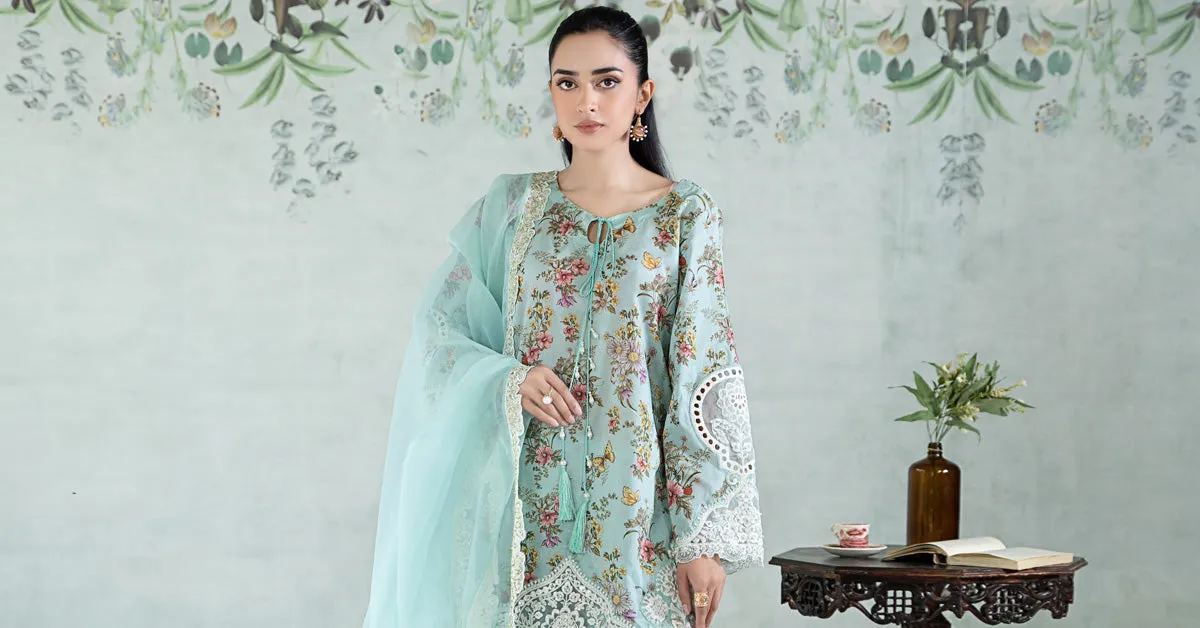 3 Piece Printed Lawn Suit | DW-EA24-35