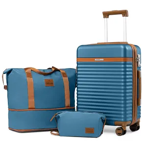 3 Pieces Set 20inch Expandable Carry-on Luggage TR010