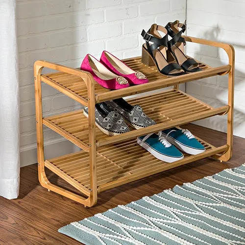 3-Shelf Bamboo Shoe Rack