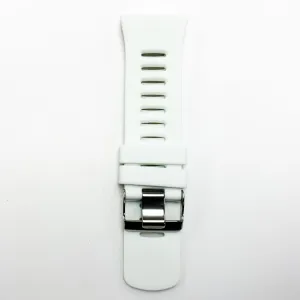 30 MM Silicone Wide Prong Watch Band White Color Quick Release Regular Size Big Watch Strap