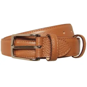 30 mm Textured Leather Sartorial Belt Tan