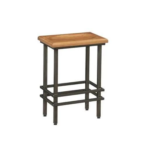 30" Deco Natural Cherry And Black Steel Bar Stool