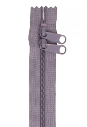 30" Double Slide Handbag Zipper in Gunmetal Gray