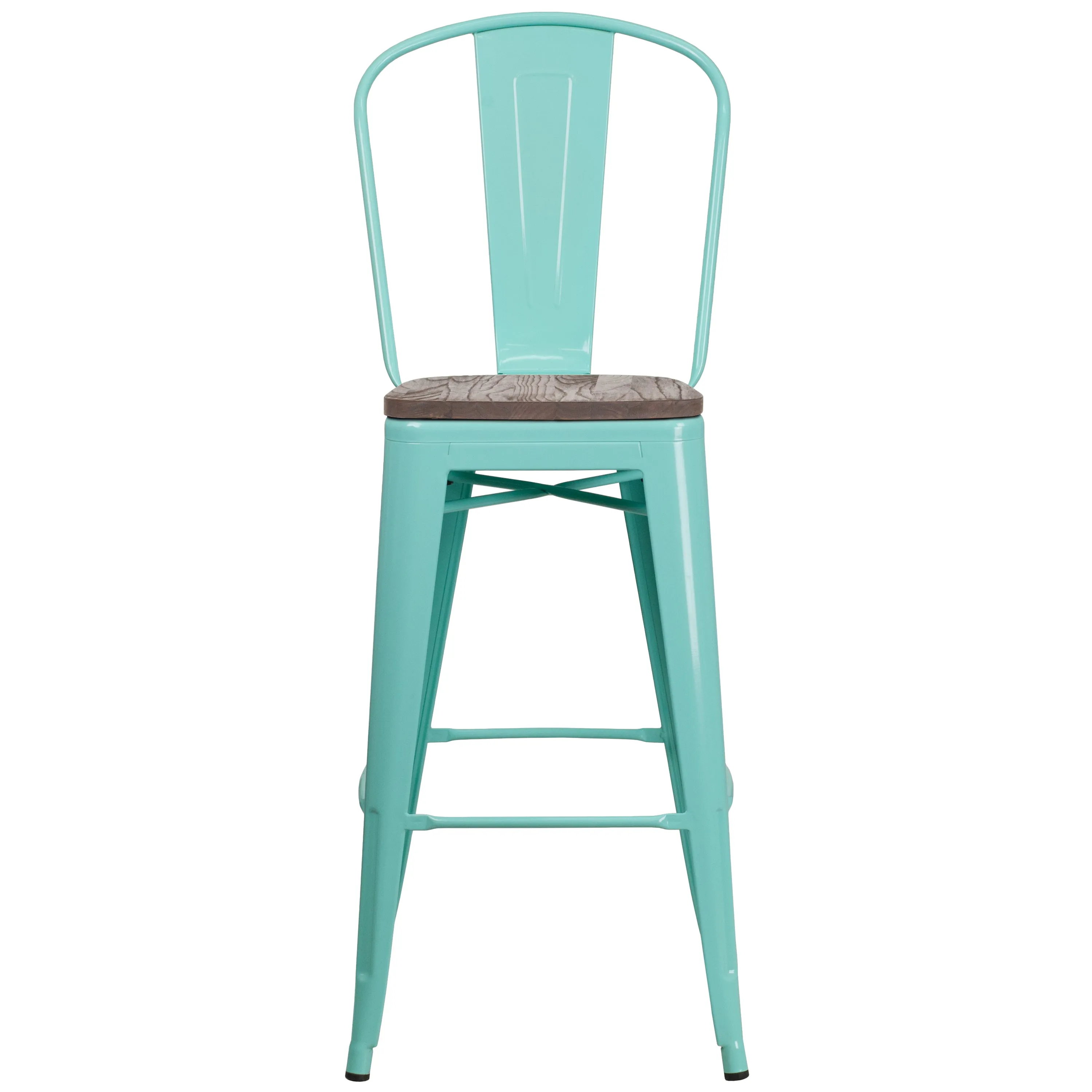 30" Mint Metal Bar Stool ET-3534-30-MINT-WD-GG