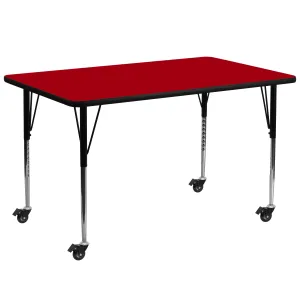 30x72 REC Red Activity Table XU-A3072-REC-RED-T-A-CAS-GG