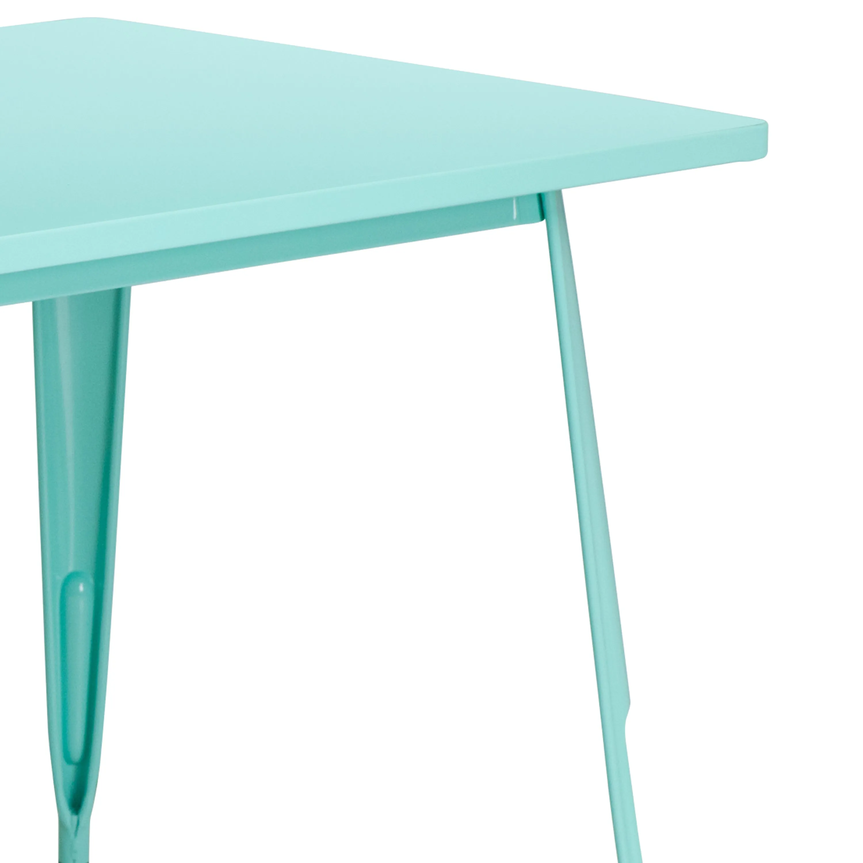 31.5x63 Mint Green Metal Table ET-CT005-MINT-GG