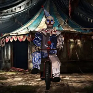 32" Animated Tricycle Clown Doll